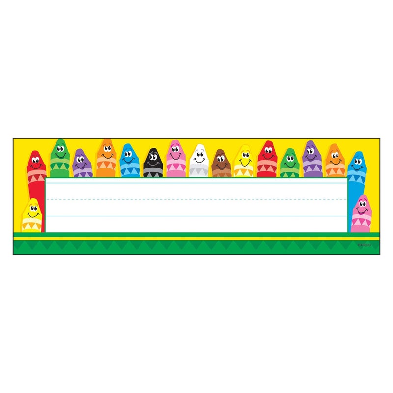 TREND enterprises, Inc. Colorful Crayons Desk Toppers Name Plates, 36 ct - Image 2